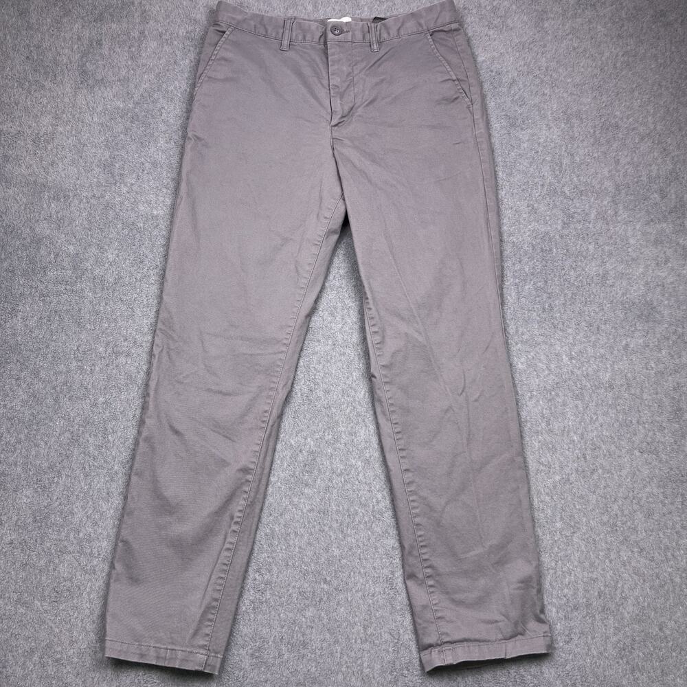 H&M Chino Pant Mens 31/32 (Fit 31x30) Gray Straight Leg Slim Fit
